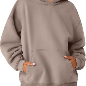 Women Oversized Sweatshirts Fleece Hoodies Long Sleeve Shirts Pullover Fall Outfits  with Pocket