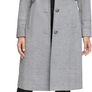 Women Military Wool Blend Overcoat