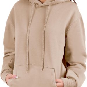 Women Hoodies Pullover Fleece Sweatshirts Long Sleeve Hoodie With Front Pocket